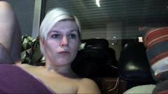 watching video: Blonde MILF voyeur watching me masturbate