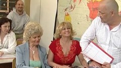 classroom video: Granny Sally G banging in the classroom