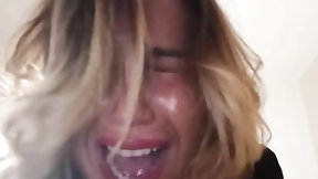 screaming video: Concupiscent blond is having hardcore sex from the back and screaming from enjoyment during the time that cumming
