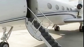 airplane video: Trio on a airplane