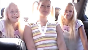 lesbian teen video: Milton twins finger sexy blonde cunt