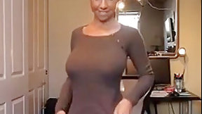braless video: Big tits braless sweater dance (slow mo)