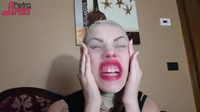 lipstick video: Petra nylon encasement with lipstick lips - Full HD