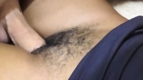 bwc video: Black hairy cunt ready for big white cock