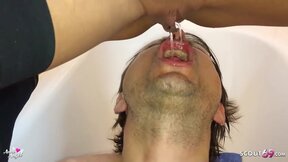 golden shower video: Pee In Her Mouth & Shower - German Teen Love Golden Shower
