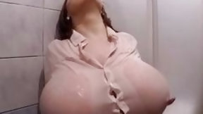 lactating video: Lactating Tits LongTeaseInShower