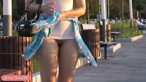 skirt video: public bottomless