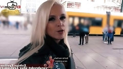 flirting video: German mature skinny milf at public pick up EroCom Date