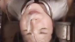 asian deepthroat video: JAV Idol Ai gets Extreme Deep Throat Mouth Brace Bukkake then Piss in Mouth