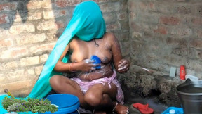 indian in homemade video: Village Desi Outdoor Beating Indian Mom Full Nude Part 2