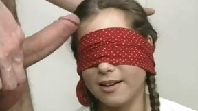coed video: Amateur girlfriend cum in mouth with a mask on her face