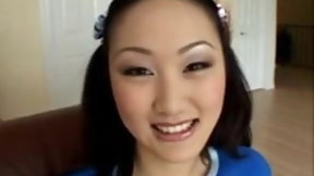 asian deepthroat video: Evelyn Lin great fuck with cumeating final