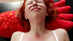 first time anal video: Redhead Teen Girl Crying In Pain From First Time Anal Sex