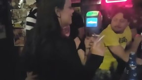 bar video: Real Hotwife mom Outdoor Bar Flashing Strangers, Sucking Off, and Fucking