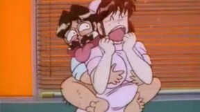 japanese cartoon video: Hentai hardcore fuck scene with throbbing meat