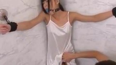 asian tied up video: Chika Ishihara has crack licked and fingered