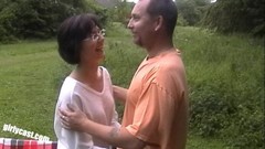 amateur video: Lisa and her cuckold outdoor threesome