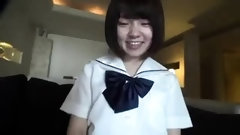japanese teen pov video: Teen Asian giving a blowjob POV