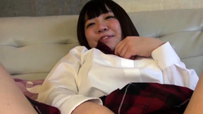 japanese masturbation solo video: Sexy japanese girl Akina Hara solo girl masturbation