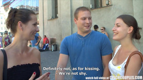 czech couple video: CZECH COUPLES Young Couple Takes Money for Public Foursome