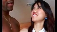 thai interracial sex video: Thai chick Em fucking big black cock