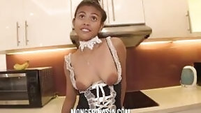 big nipples video: Adorable teenie maid creampied by her boss