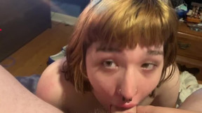 emo video: Tinder slut sucks and has sex with on first date