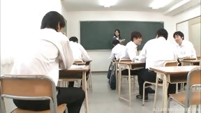 japanese teacher video: Japanese teacher Ishihara Kyouka gets busy while on the job