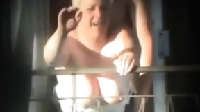 balcony video: hotel balcony fuck
