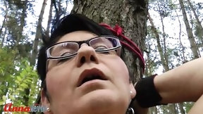 forest video: Orgasm inside the forest