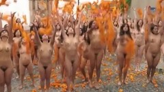 nude video: 100 Mexican nude women in group