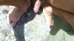 nudist video: Close up ass cleaning
