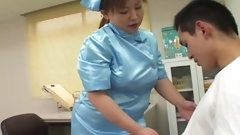 japanese nurse video: Cuddly Japanese nurse Momoko knocks her patient off
