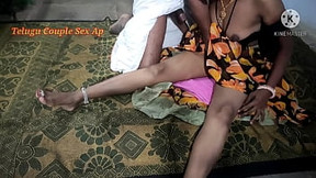 telugu video: Black bra black panty in sex with Telugu housewife