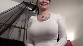 bra video: amatrice tatoued emo show huge bra and boobs