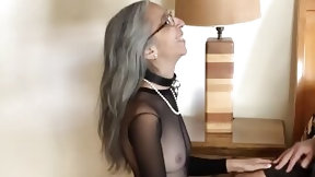 collar video: Mature Submissive MILF Receives Slave Collar and Worships Cock