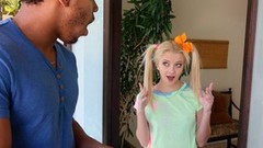 monster cock video: Tiny Blonde Takes on a Monster Cock