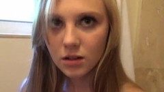 roommate video: 18 years old sexy little blonde fucked by roommate