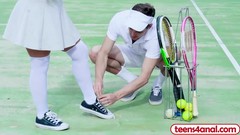 tennis video: Tennis teen with big curves Brandi Bae gets ass fucked
