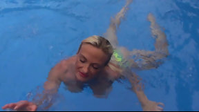 pool video: Naughty blonde neighbor Cameron comes over to be fucked balls deep