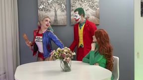 superhero video: joker dirty anal fucked harley queen and poison ivy flx025