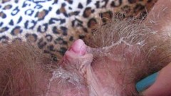 bush video: my wet cummy hairy big clit pussy