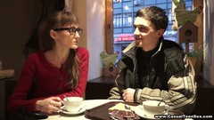dating video: Nerdy chick in glasses Elena is fucked on the first date