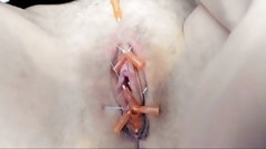 pussylips video: Self Piercing Pussy w/ Needles - Needle Play - Labia  Hood  Perineum  Christina Piercing