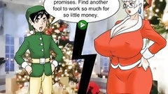 christmas video: [xmas Animated Game] Christmas Pay Rise - Mrs. Santa Fucks Cheat on