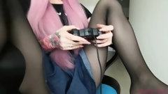 gamer girl video: Fuck a gamer girl in a tight pussy
