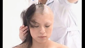 asian slave video: Bald girl - Japan