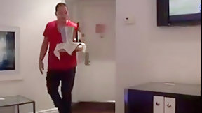room service video: Busty milf seduces room service boy