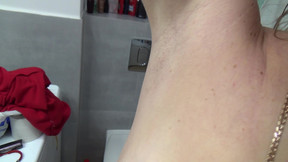 armpit video: Shave long hairy armpits