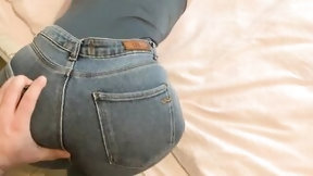 jeans video: Anal with a friend's sister without even taking off her
